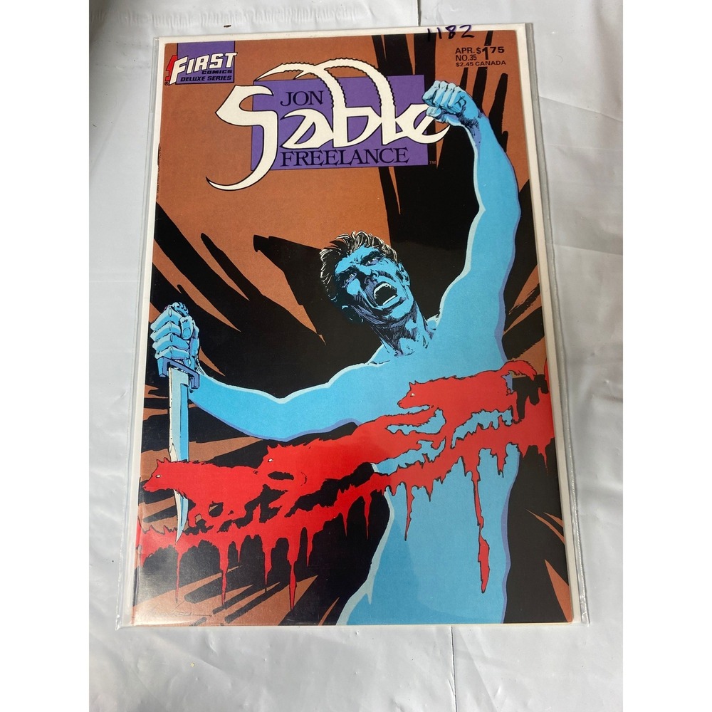 Jon Sable Freelance 35 First‎ Comics 1986 Mike Grell Copper Age Action Adventure